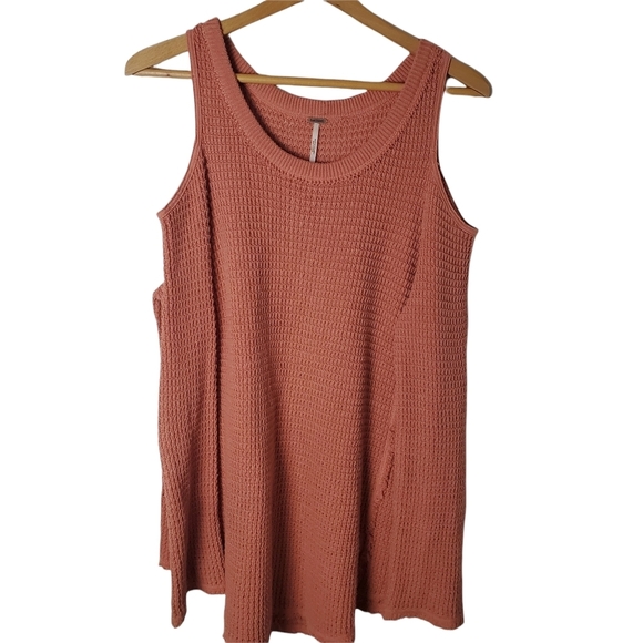 Free People Sweaters - Free People Sunrise Cold Shoulder Waffle Knit Sweater Size Medium